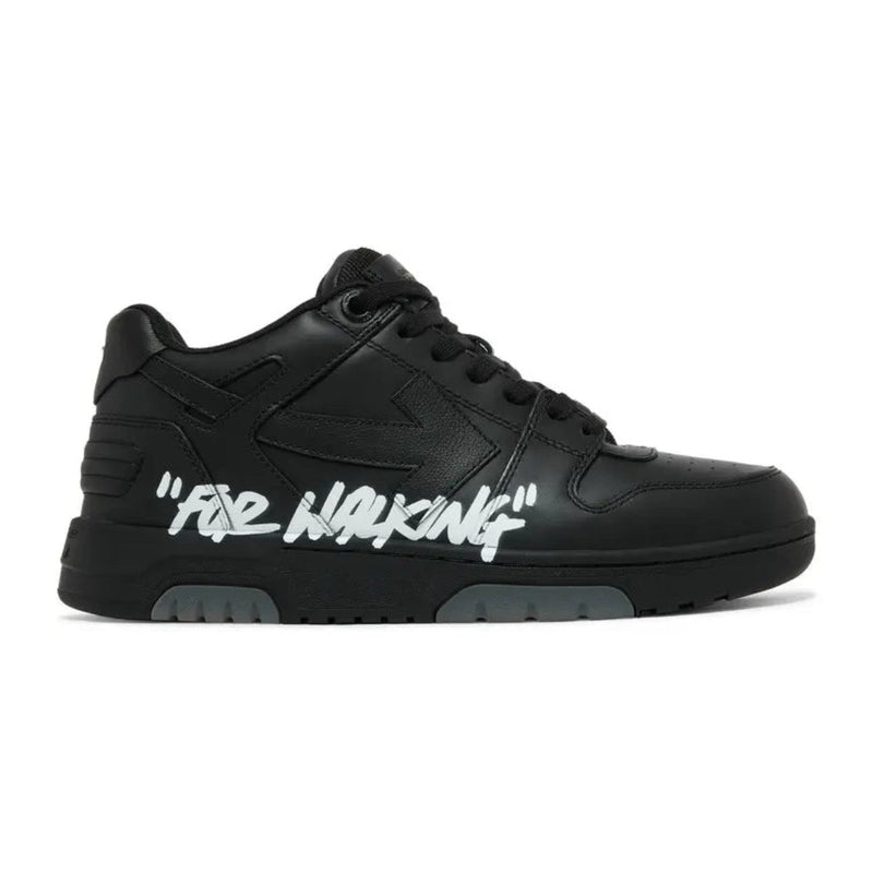 OFF-WHITE Out Of Office OOO For Walking Low Tops – Black White