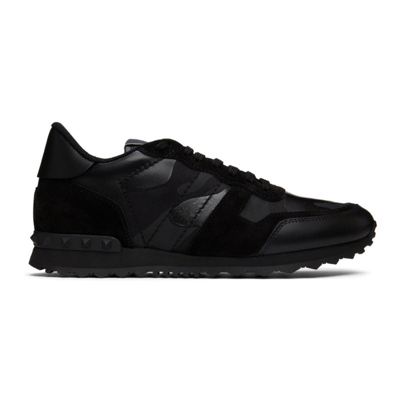 Valentino Garavani Black Camouflage Rockrunner