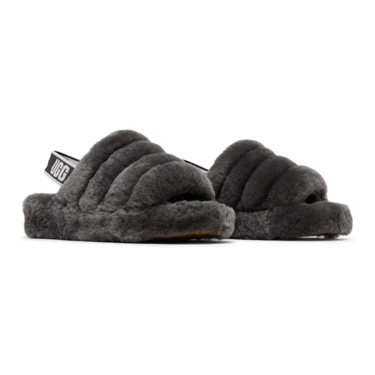 UGG Fluff Yeah Slide 'Charcoal'