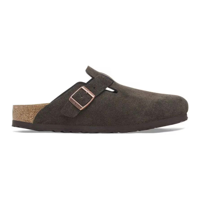 Birkenstock Boston Soft Footbed Suede Leather Mocca