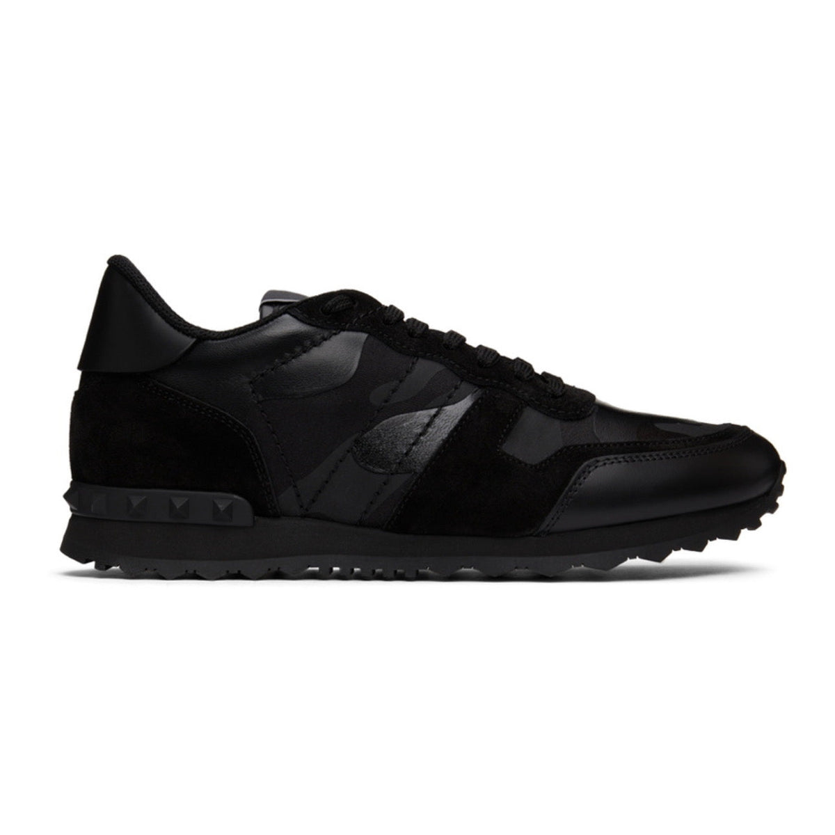 Valentino Garavani Black Camouflage Rockrunner