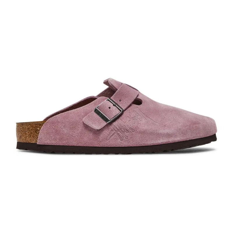 Stussy x Birkenstock Boston Shaggy 'Dusty Pink'
