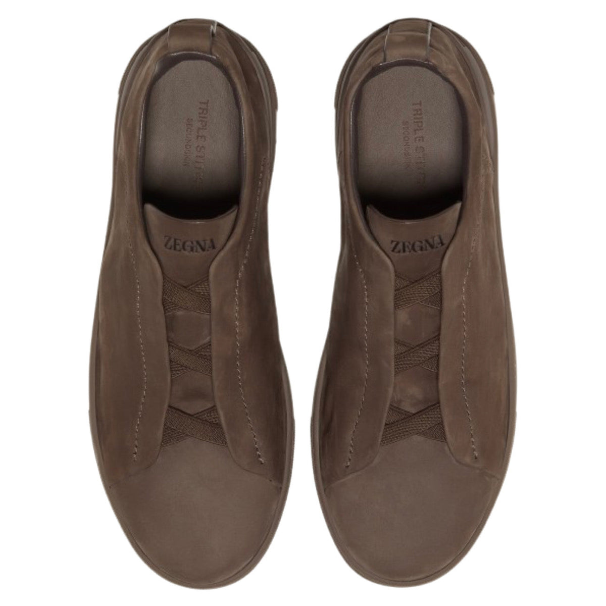 DARK TAUPE TRIPLE STITCH™ SECONDSKIN NUBUCK SNEAKERS Dark Taupe