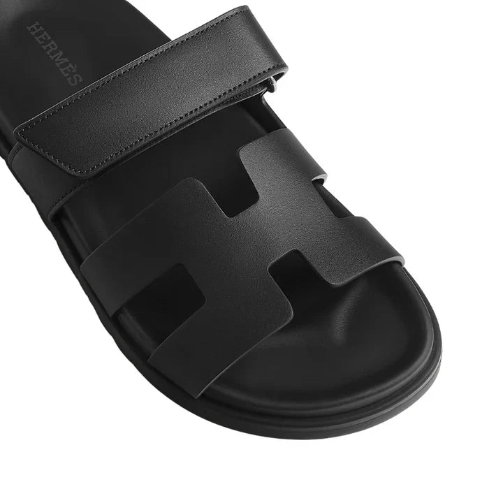 Hermes Chypre Sandal – Noir Calfskin Leather