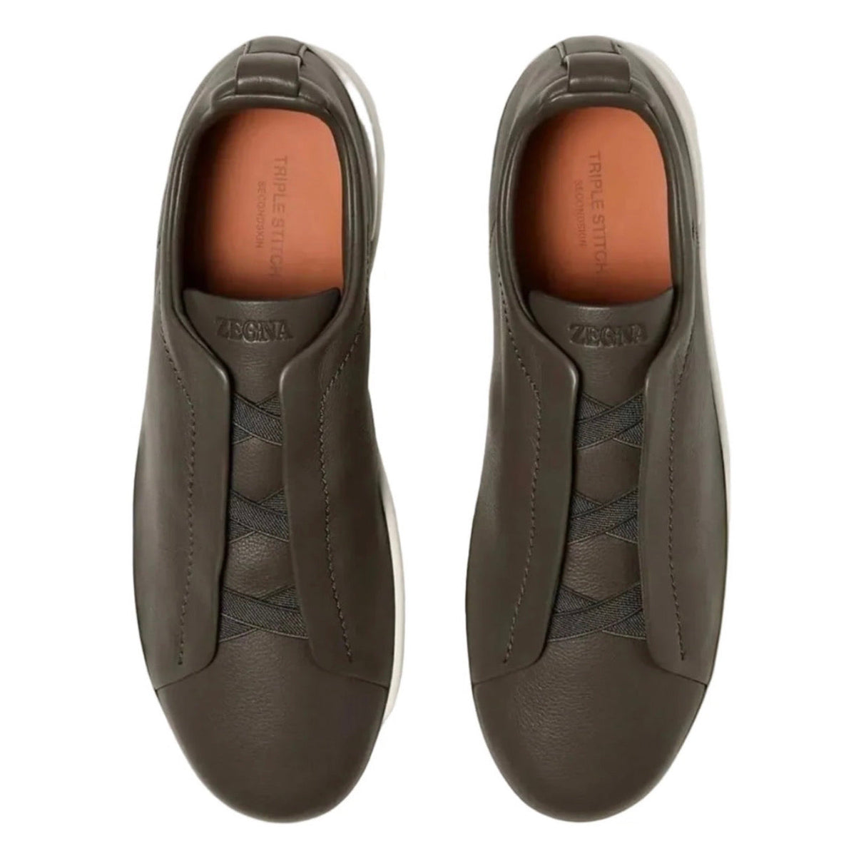 Zegna Triple Stitch™ SECONDSKIN Sneaker 'Dark Taupe'