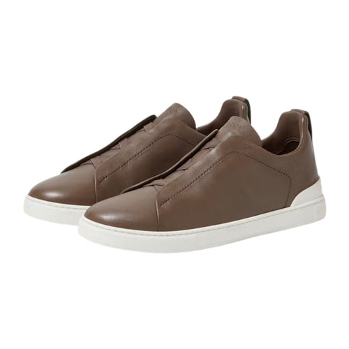 Zegna Triple Stitch™ Sneaker 'Taupe Brown Leather'