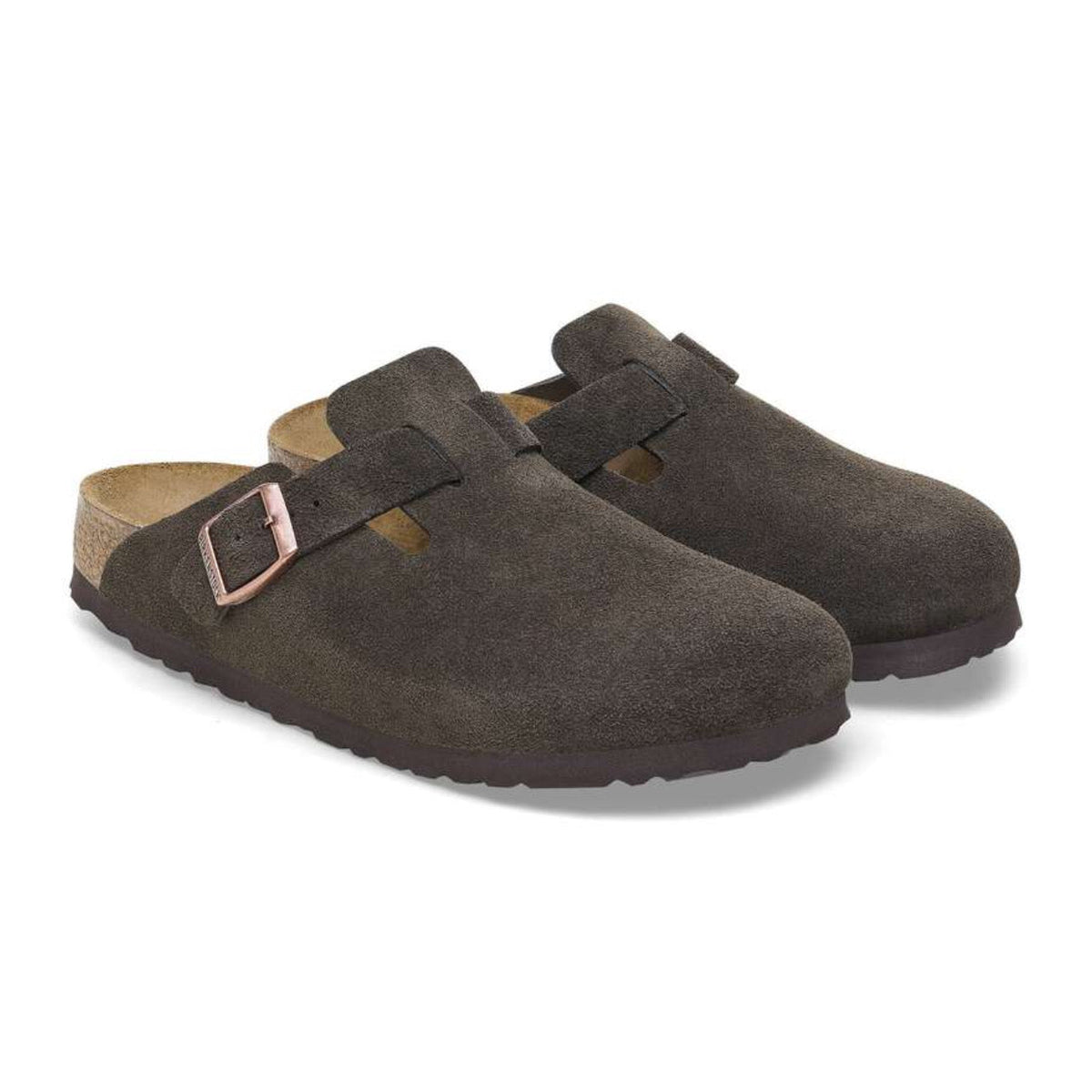 Birkenstock Boston Soft Footbed Suede Leather Mocca