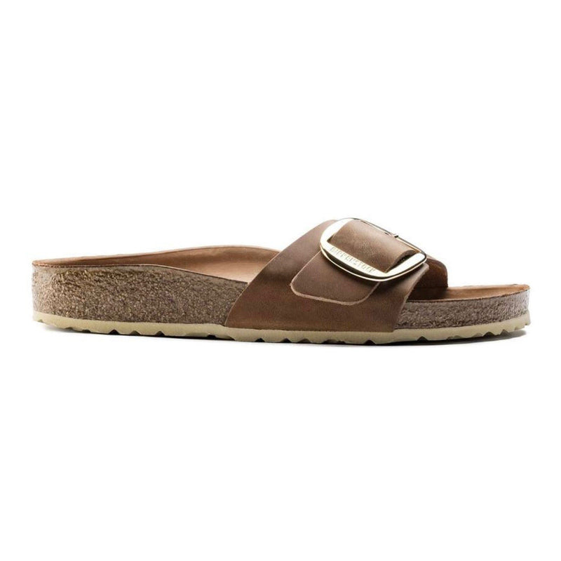 Birkenstock Madrid Big Buckle Oiled Leather Cognac